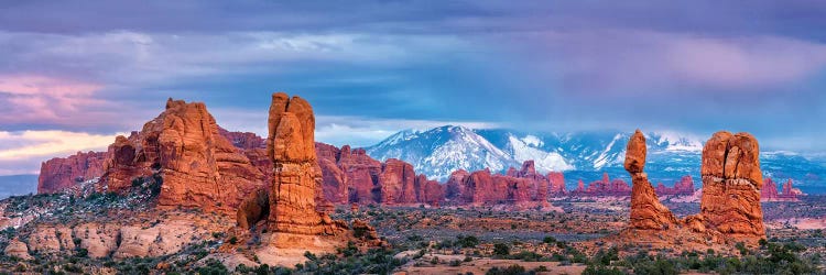 Balanced Rock and La Sal Mountains 