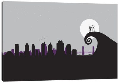 A nightmare in Sacramento Canvas Art Print - The Nightmare Before Christmas