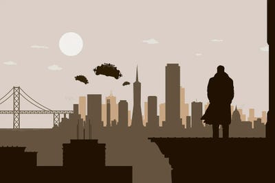 San Francisco Runner by SKYWORLDPROJECT framed wall art