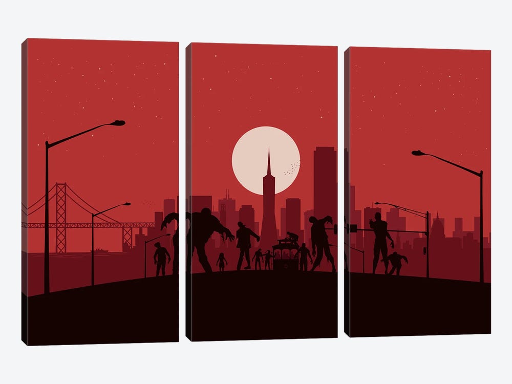 San Francisco Zombies by SKYWORLDPROJECT 3-piece Art Print
