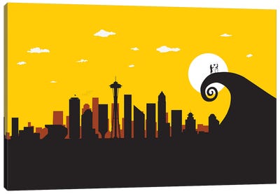Seattle's Nightmare Canvas Art Print - The Nightmare Before Christmas