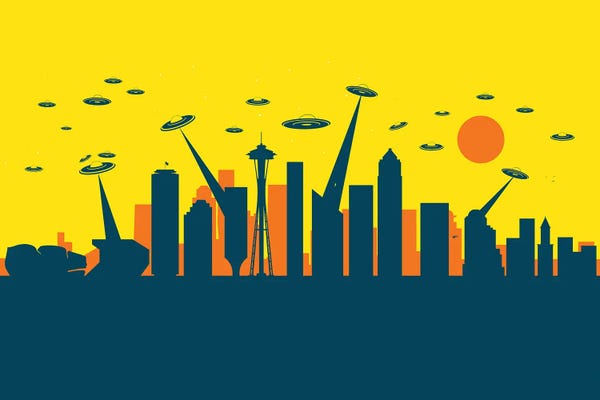 Seattle: Seattle's UFO by SKYWORLDPROJECT