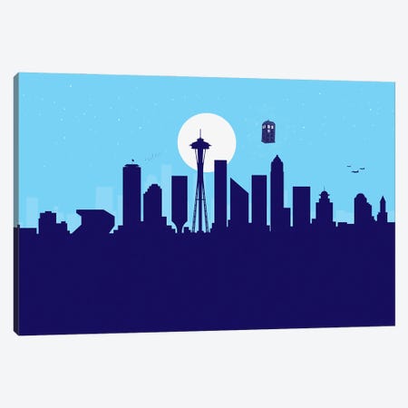 Seattle Crossing Canvas Print #SKW119} by SKYWORLDPROJECT Canvas Print