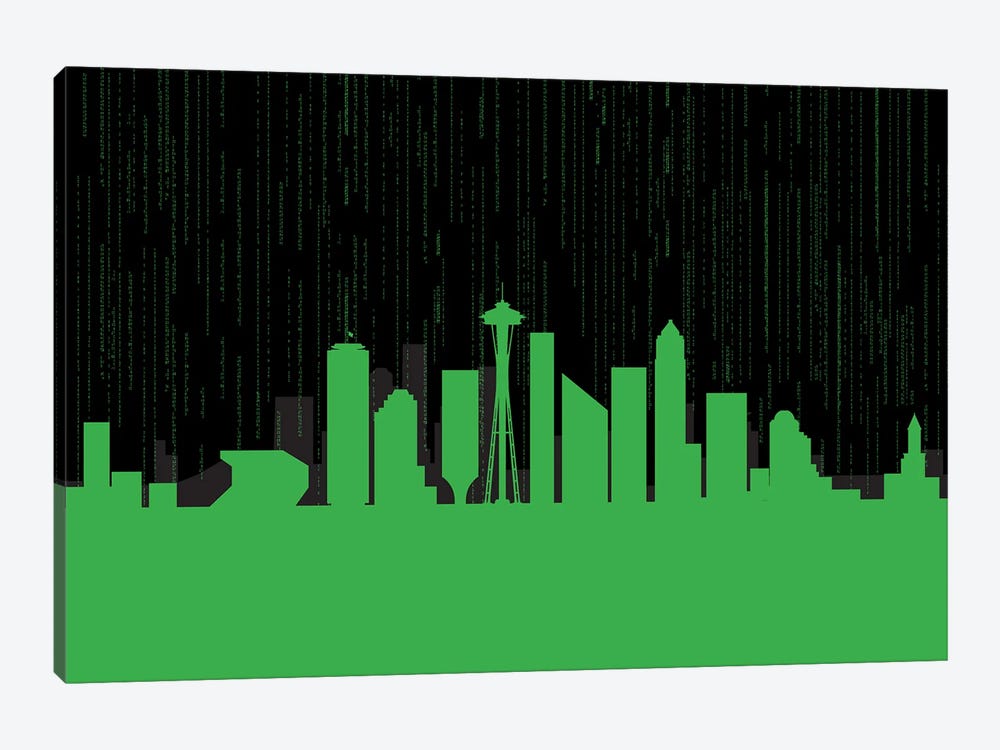 Seattle Code by SKYWORLDPROJECT 1-piece Canvas Wall Art