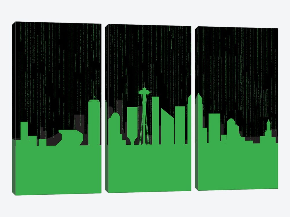 Seattle Code by SKYWORLDPROJECT 3-piece Canvas Artwork