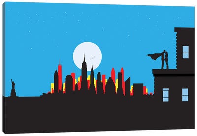 New York Real Hero Canvas Art Print - Justice League