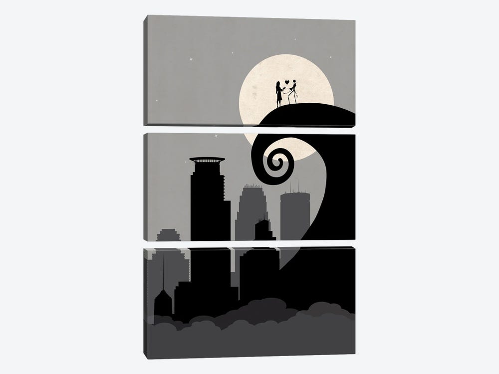 Minneapolis Nightmare by SKYWORLDPROJECT 3-piece Canvas Artwork