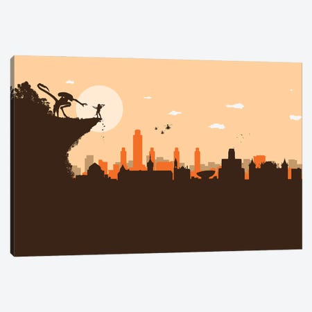 Albany NY. Aliens Battle Canvas Print #SKW133} by SKYWORLDPROJECT Canvas Print