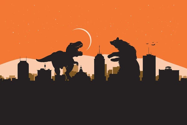 Fresno: Fresno Bear fight by SKYWORLDPROJECT