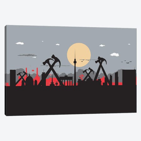 Berlin Hammers Night Canvas Print #SKW140} by SKYWORLDPROJECT Canvas Artwork