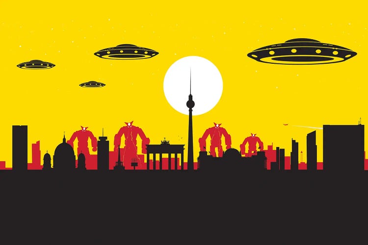 Berlin Robots Ufo by SKYWORLDPROJECT wall art