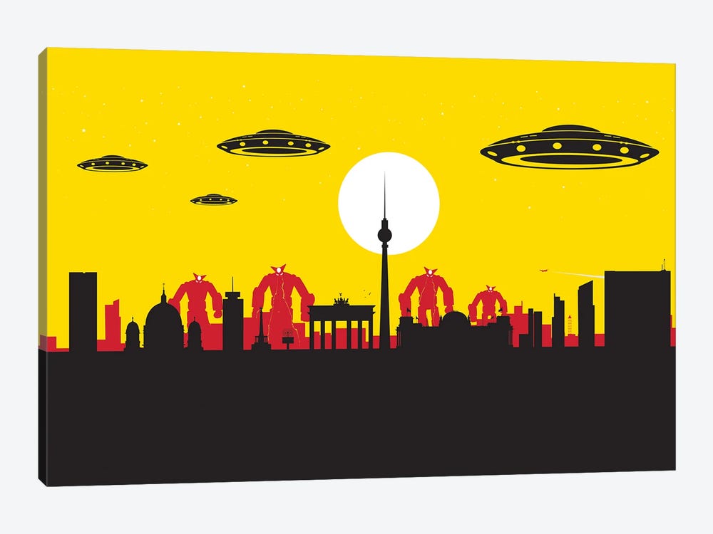 Berlin Robots Ufo by SKYWORLDPROJECT 1-piece Art Print