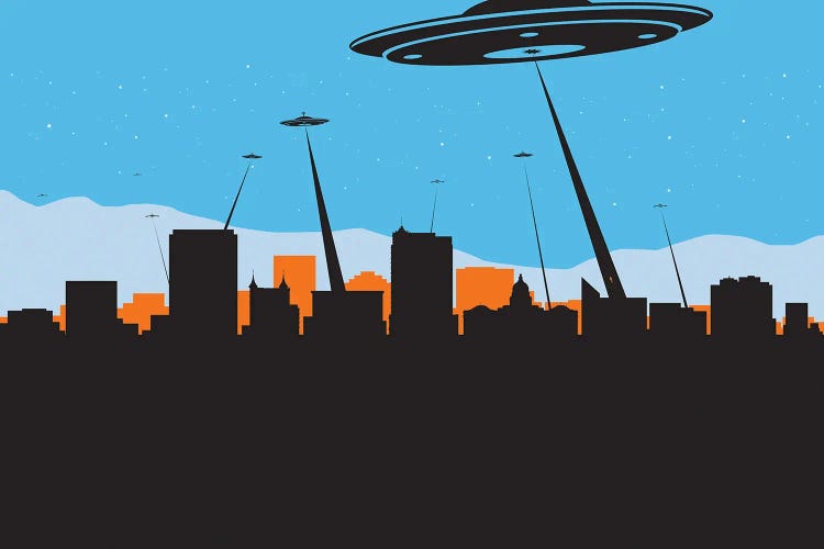 Boise Idaho Ufo Visit by SKYWORLDPROJECT wall art