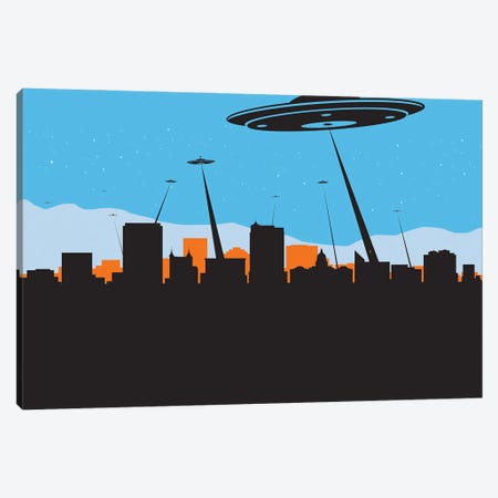 Boise Idaho Ufo Visit Canvas Print #SKW146} by SKYWORLDPROJECT Canvas Art Print