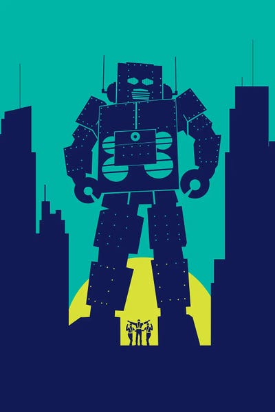 Galactic Robot by SKYWORLDPROJECT framed wall art