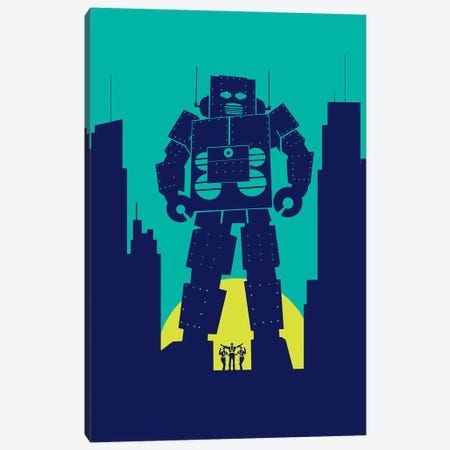 Galactic Robot Canvas Print #SKW148} by SKYWORLDPROJECT Canvas Wall Art