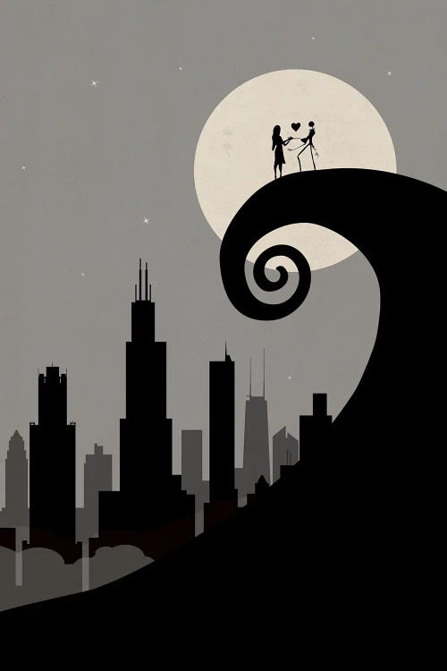 Chicago's Nightmare by SKYWORLDPROJECT wall art