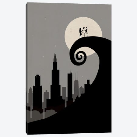 Chicago's Nightmare Canvas Print #SKW16} by SKYWORLDPROJECT Canvas Print
