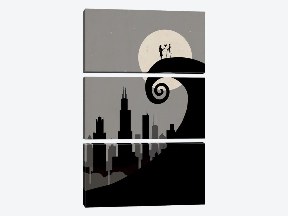 Chicago's Nightmare by SKYWORLDPROJECT 3-piece Canvas Art