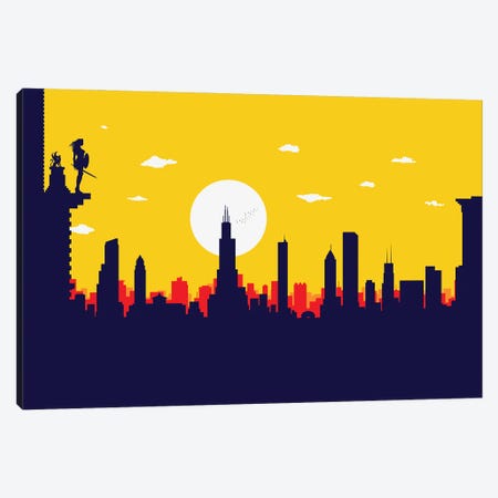 Chicago's Wonder Hero Canvas Print #SKW18} by SKYWORLDPROJECT Canvas Art