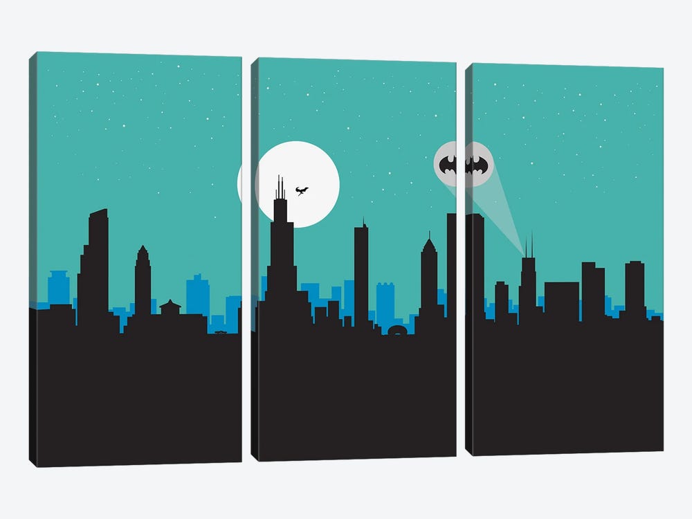Chicago Hero by SKYWORLDPROJECT 3-piece Canvas Art Print