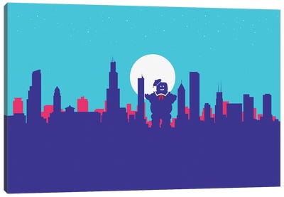 Chicago Sweet Ghost Canvas Art Print - Stay Puft Marshmallow Man