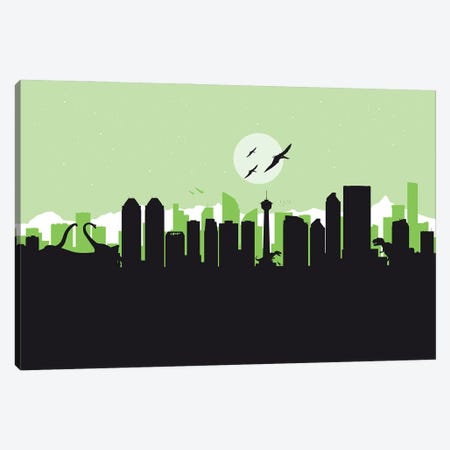 Calgary Dinosaurs Canvas Print #SKW28} by SKYWORLDPROJECT Art Print