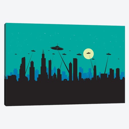 Ufos Chicago Canvas Print #SKW29} by SKYWORLDPROJECT Canvas Art Print