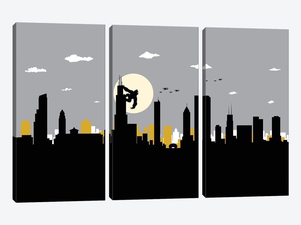 Chicago's King by SKYWORLDPROJECT 3-piece Canvas Wall Art