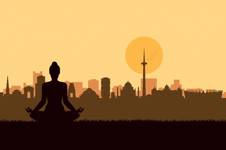 Delhi Meditation by SKYWORLDPROJECT wall art