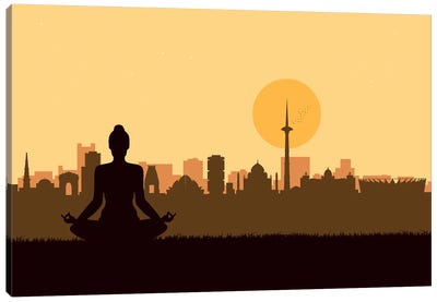 Delhi Meditation Canvas Art Print - SKYWORLDPROJECT