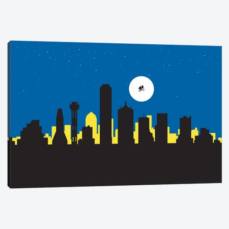 Dallas Night Ride Canvas Print #SKW34} by SKYWORLDPROJECT Canvas Art Print