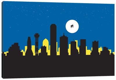 Dallas Night Ride Canvas Art Print - Dallas Skylines