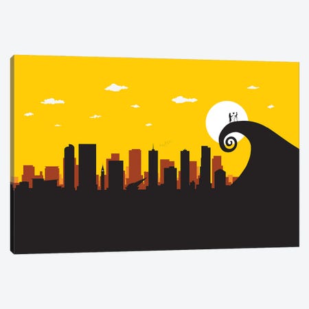 A Nightmare in Denver Canvas Print #SKW36} by SKYWORLDPROJECT Canvas Art Print
