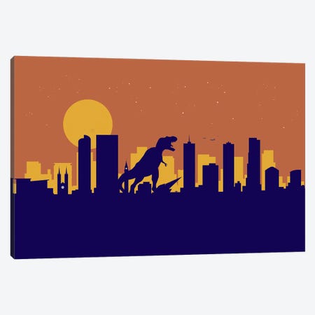 Denver Dinosaur Canvas Print #SKW38} by SKYWORLDPROJECT Canvas Wall Art