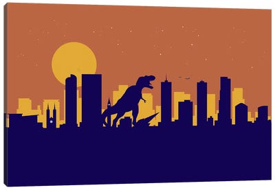 Denver Dinosaur Canvas Art Print - SKYWORLDPROJECT
