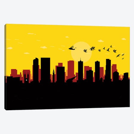 Denver Flash Fight Canvas Print #SKW39} by SKYWORLDPROJECT Canvas Wall Art