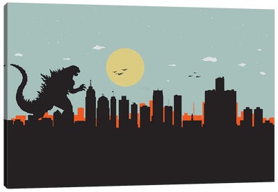 Detroit Monster Canvas Art Print - SKYWORLDPROJECT