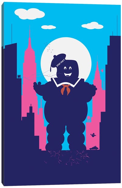 Manhattan Sweet Monster Canvas Art Print - Stay Puft Marshmallow Man