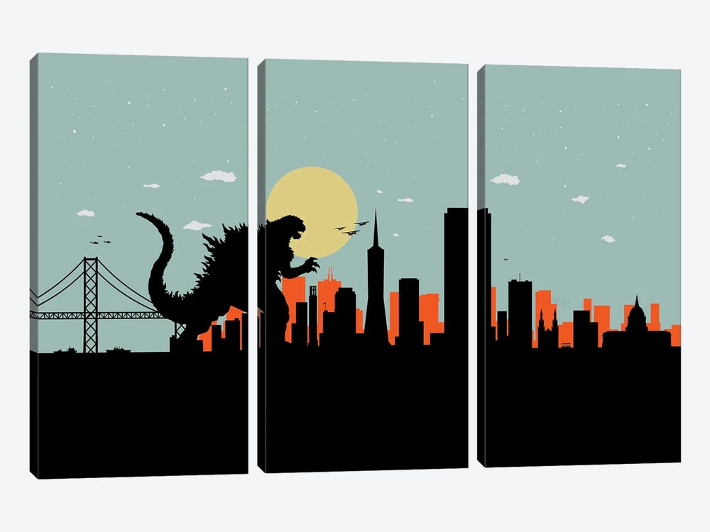 San Francisco Monster by SKYWORLDPROJECT 3-piece Canvas Art