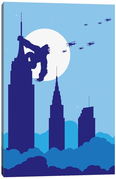 Empire State King Canvas Art Print - SKYWORLDPROJECT