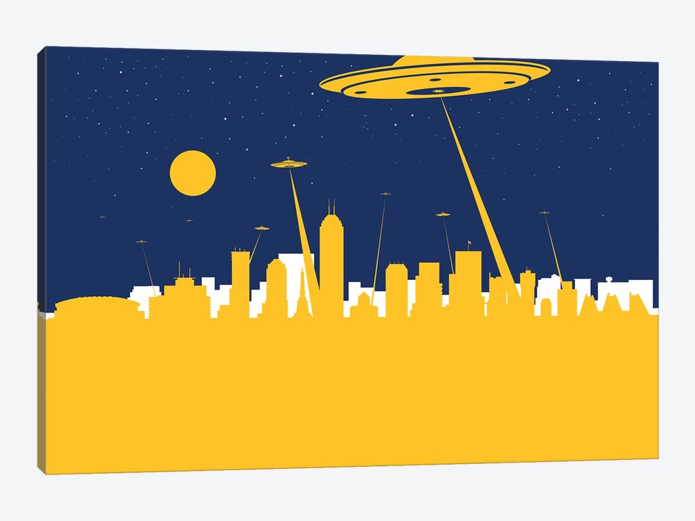 Indianapolis UFO by SKYWORLDPROJECT 1-piece Canvas Wall Art
