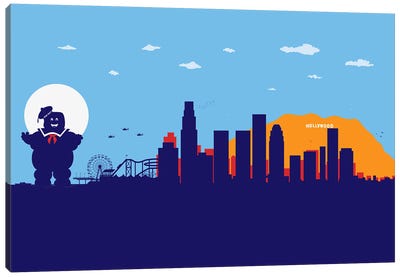 L.A. Sweet Ghost Canvas Art Print - Los Angeles Skylines