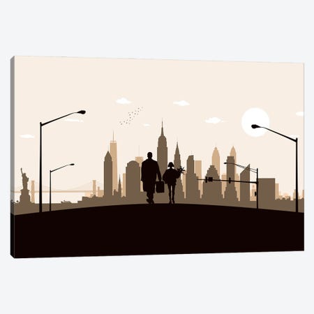 New York walk Canvas Print #SKW70} by SKYWORLDPROJECT Canvas Artwork