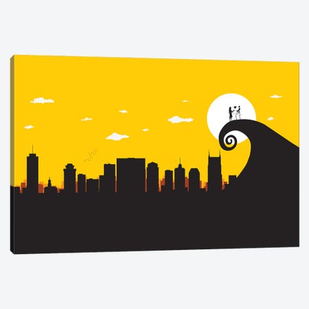 A nightmare in Nashville Canvas Print #SKW72} by SKYWORLDPROJECT Canvas Artwork