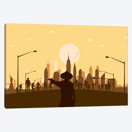 New York Zombies Canvas Print #SKW76} by SKYWORLDPROJECT Art Print