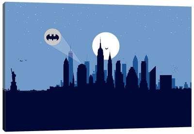 New York Justice Canvas Art Print - Batman