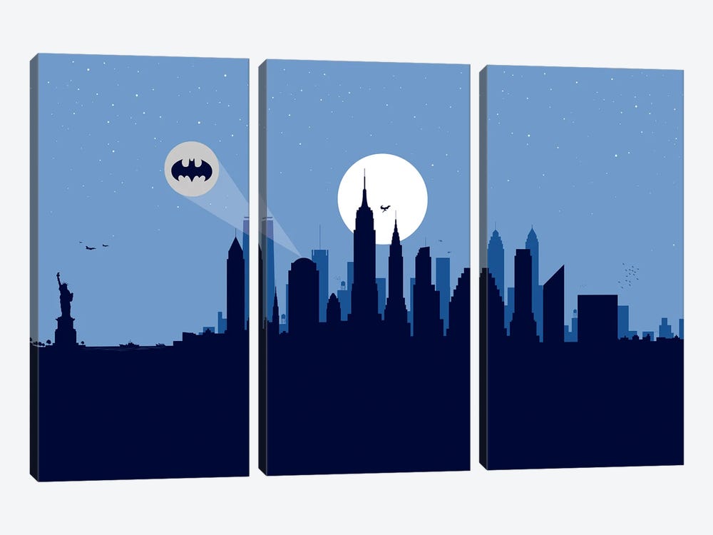 New York Justice by SKYWORLDPROJECT 3-piece Canvas Art Print