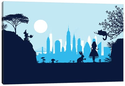 Alice in New York Canvas Art Print - SKYWORLDPROJECT