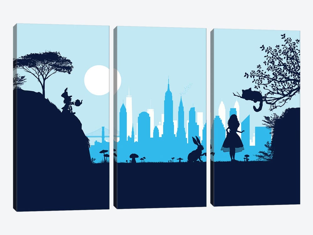 Alice in New York by SKYWORLDPROJECT 3-piece Art Print